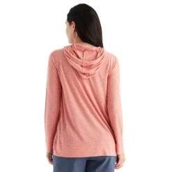 Women's Bamboo Slub Hoodie - Bright Clay -Optimal Sportswear Store slub hoody bright clay women 2