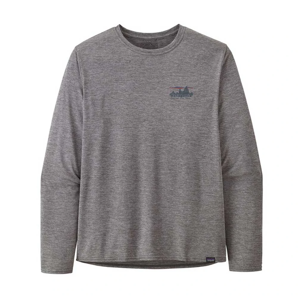 Patagonia Men's Long Sleeved Cap Cool Daily Graphic Shirt - '73 Skyline: Feather Grey 5 Patagonia Men's Long Sleeved Cap Cool Daily Graphic Shirt - '73 Skyline: Feather Grey - Image 3