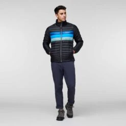 Cotopaxi Men's Fuego Down Jacket - Black/Pacific Stripes -Optimal Sportswear Store webimage 3442D1AE 85D4 4484 A689C3EF60F18819