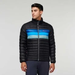 Cotopaxi Men's Fuego Down Jacket - Black/Pacific Stripes -Optimal Sportswear Store webimage E8165896 C7FA 4F7D 8566CBBCD3D8F8E6