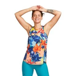 Women's Run All Day Tank - Blu Collage 11 Women's Run All Day Tank - Blu Collage -Optimal Sportswear Store zsgl50lE